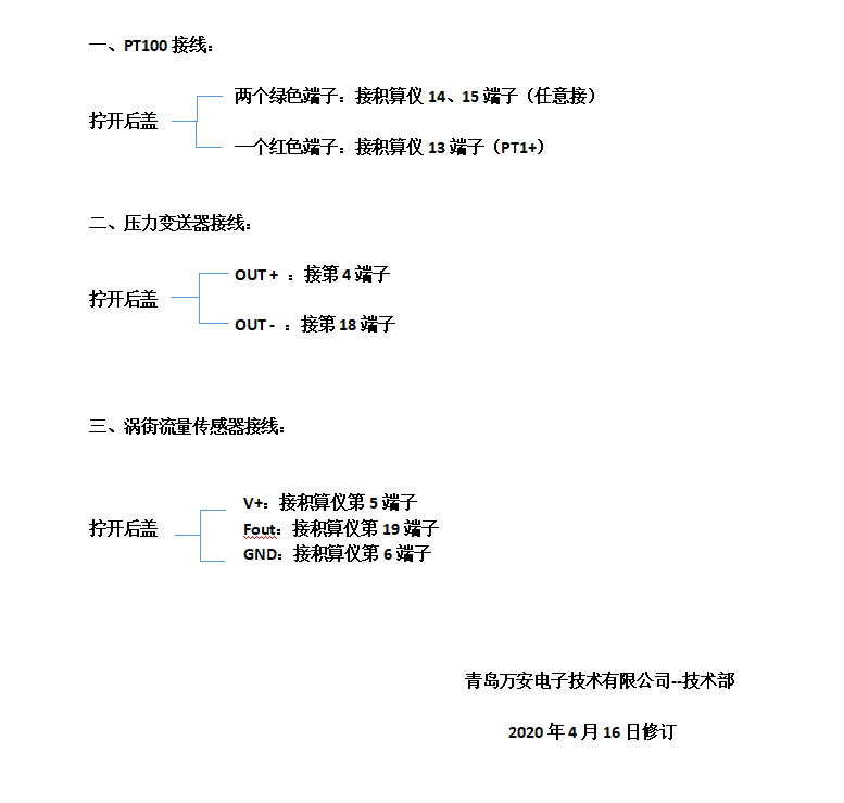 流量積算儀接線文字說明（配渦街流量計使用）(圖1)